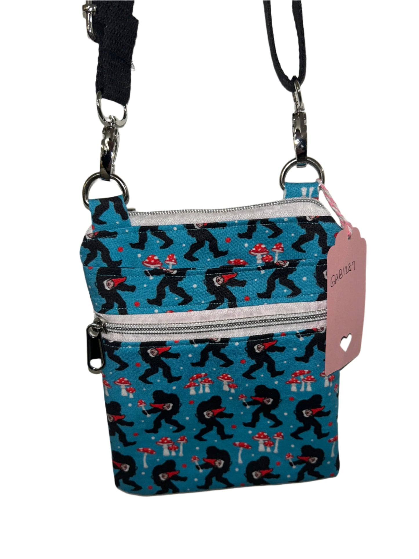 Bigfoot Mushroom Gnome Crossbody Bag
