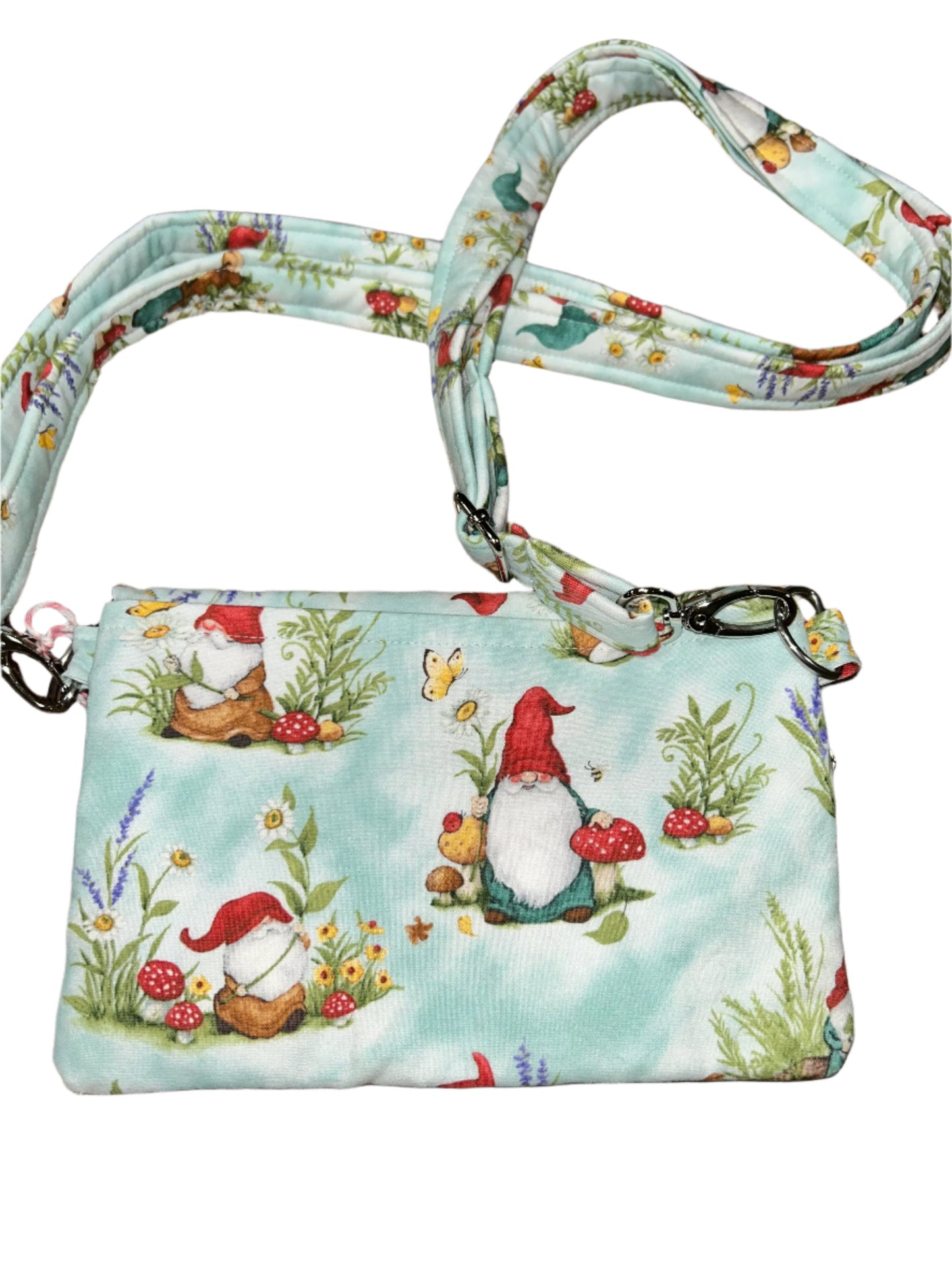 Gnomes and Mushrooms Fold Over Crossbody Bag