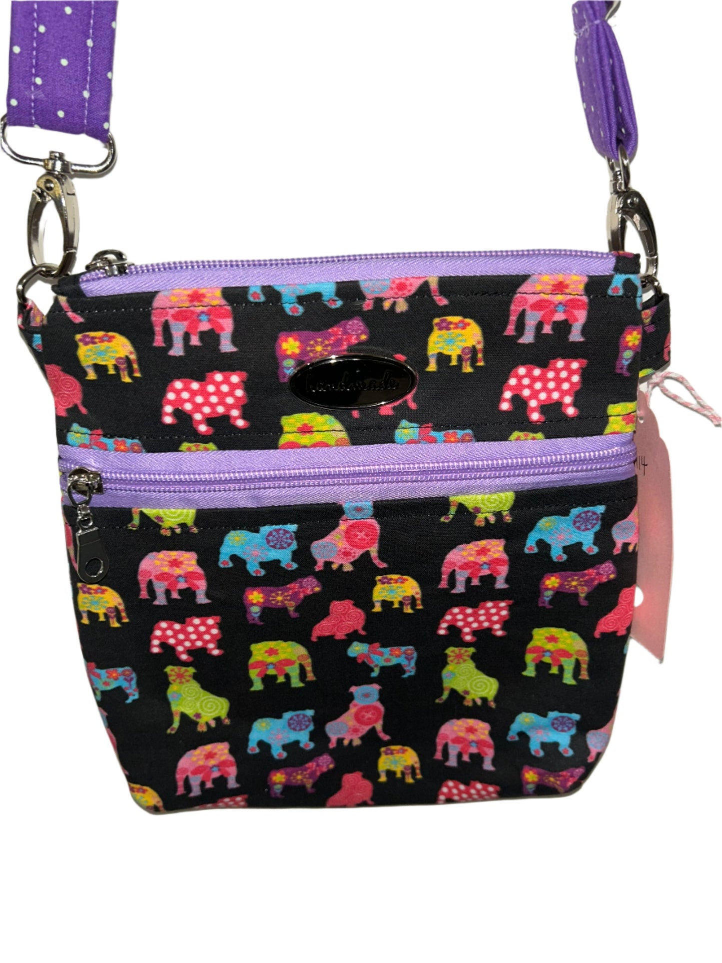 Floral Bulldog Crossbody Bag