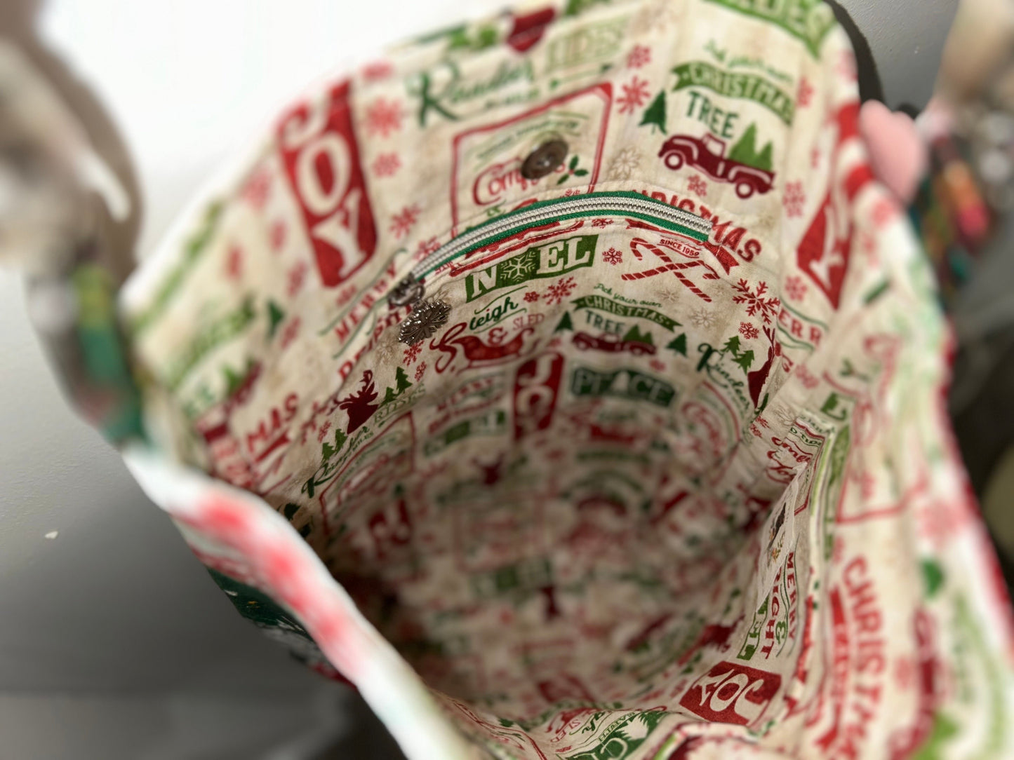 Retro Santa Quilted Tote