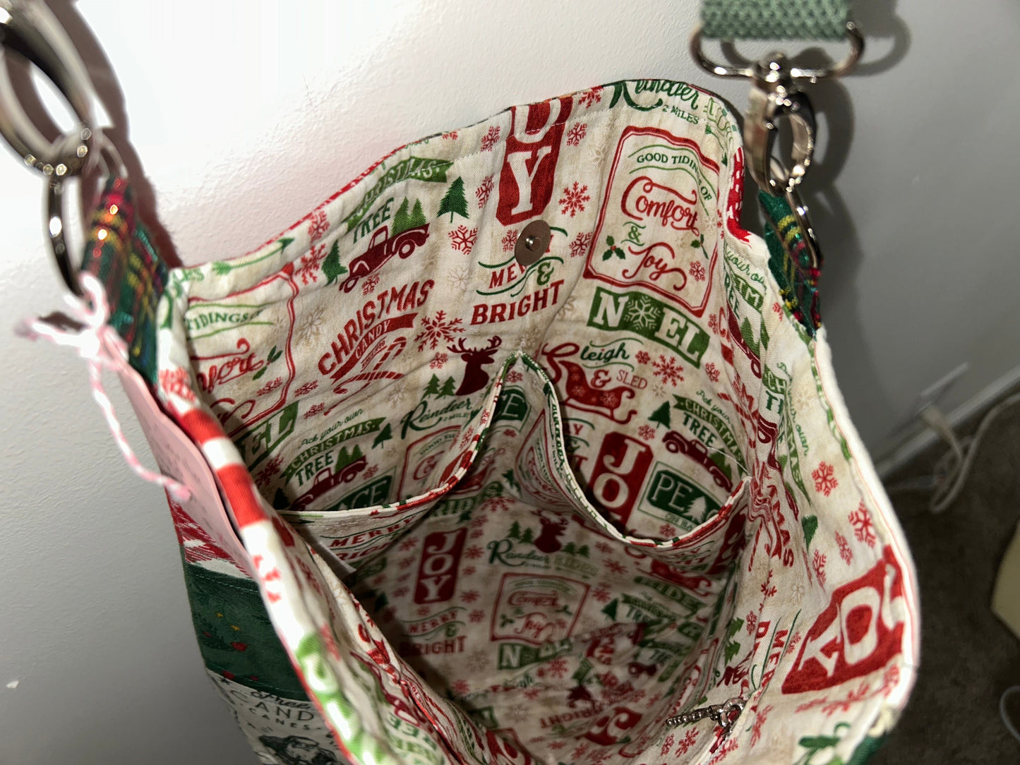 Retro Santa Quilted Tote