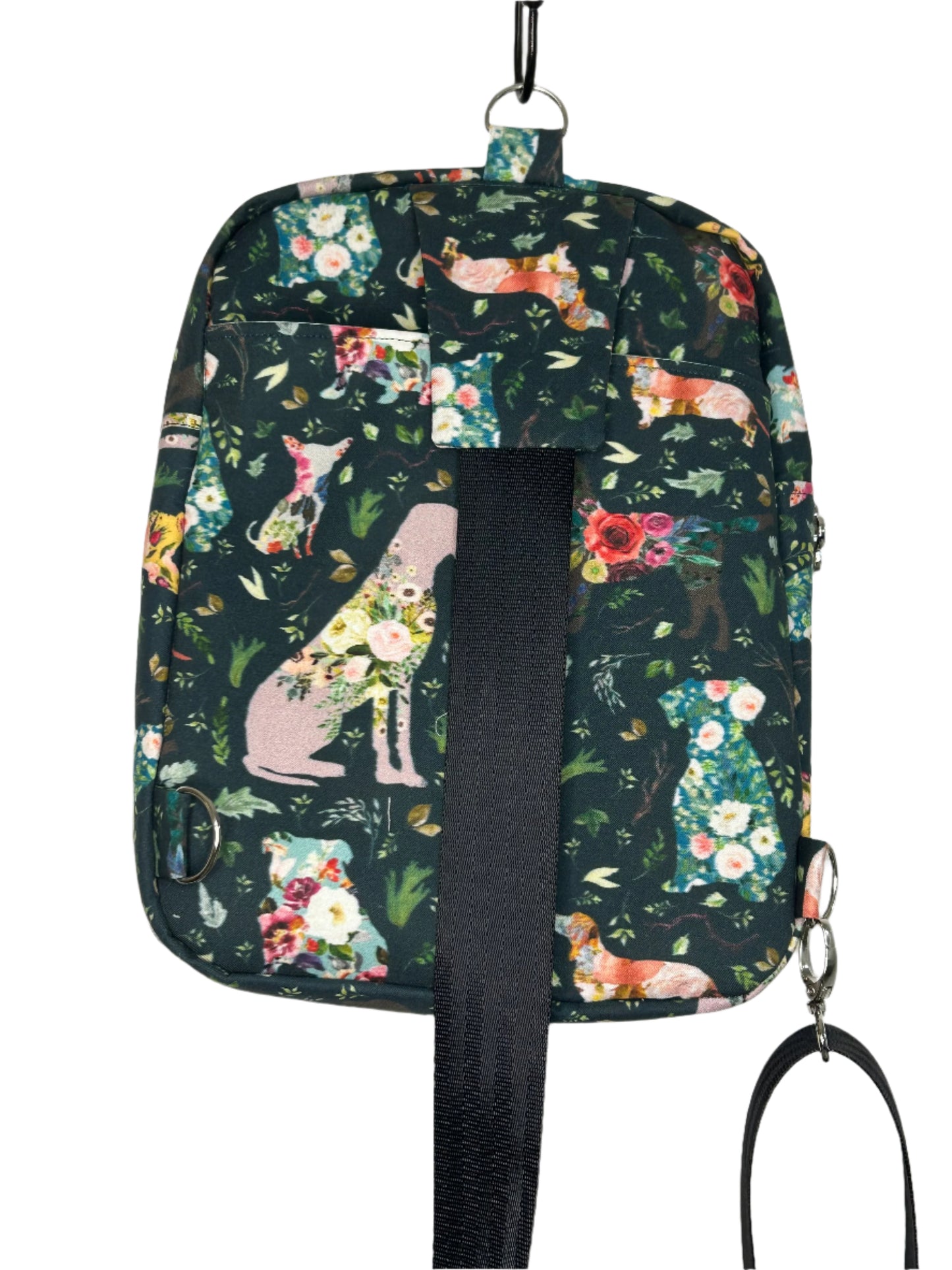 Floral Pups Reporter Sling Bag