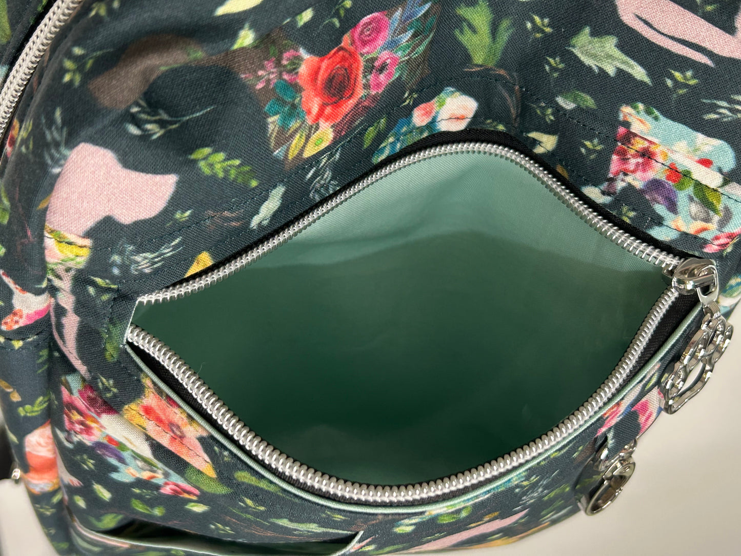 Floral Pups Reporter Sling Bag