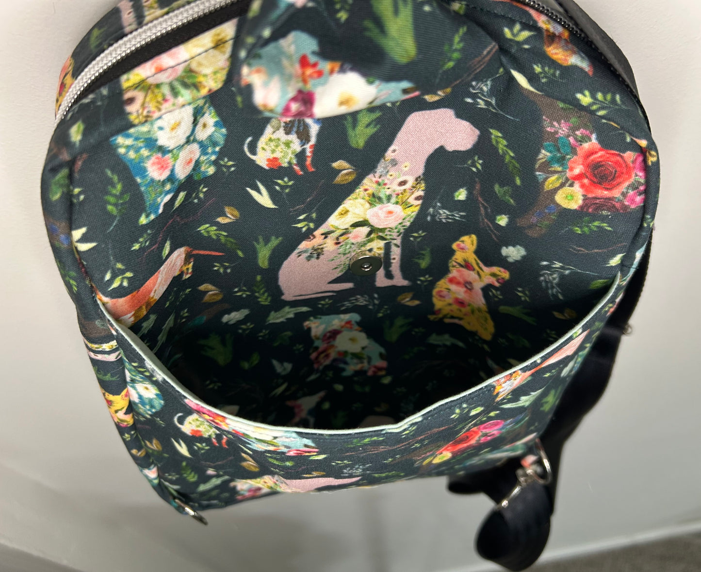 Floral Pups Reporter Sling Bag