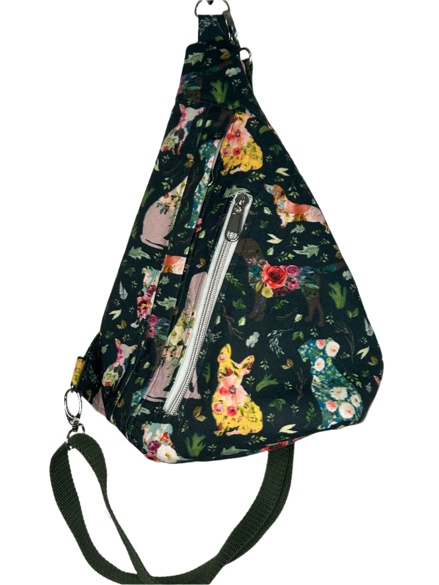 Floral Pups Finn Sling Bag