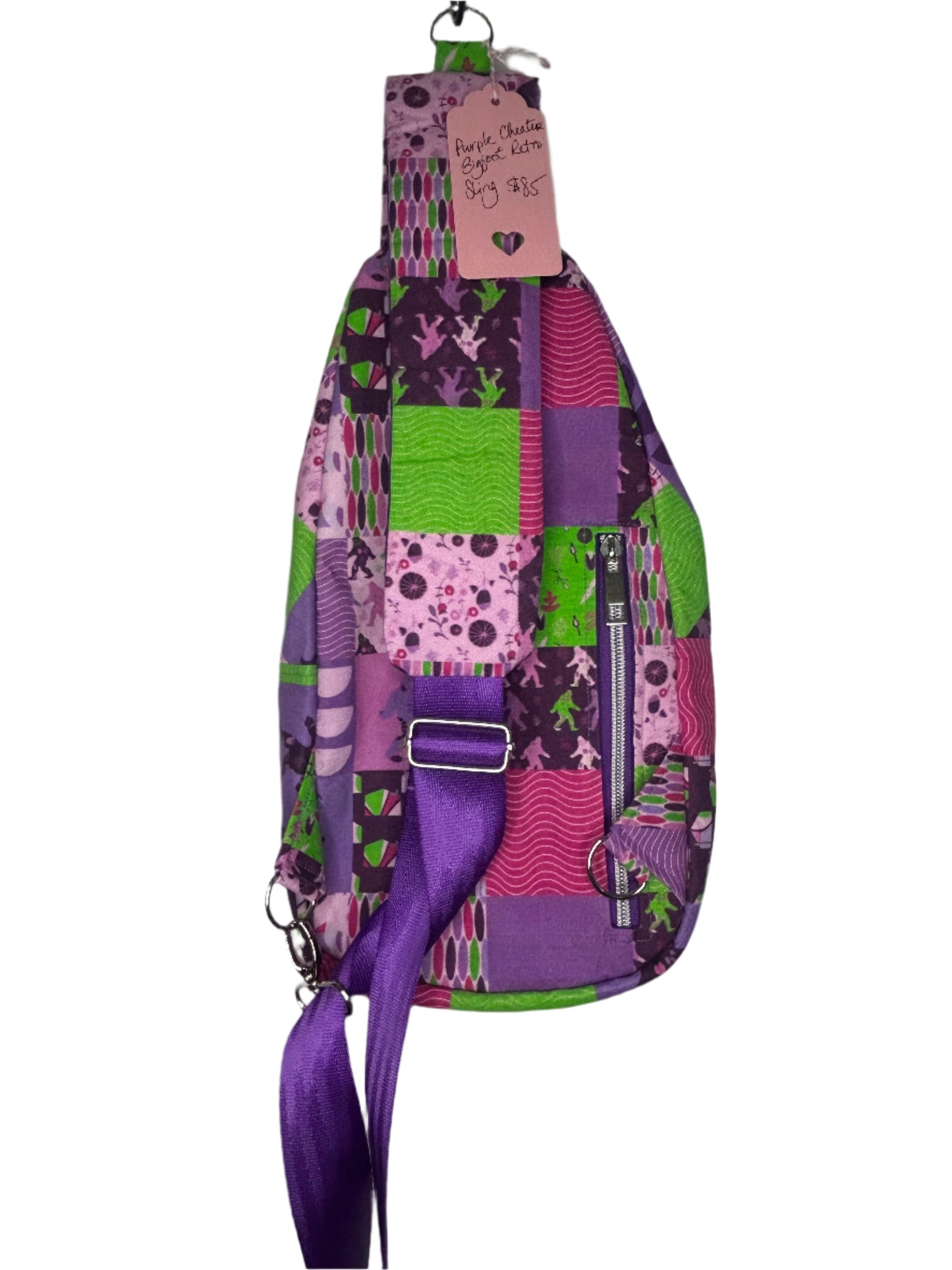 Purple Sasquatch Retro Sling Bag