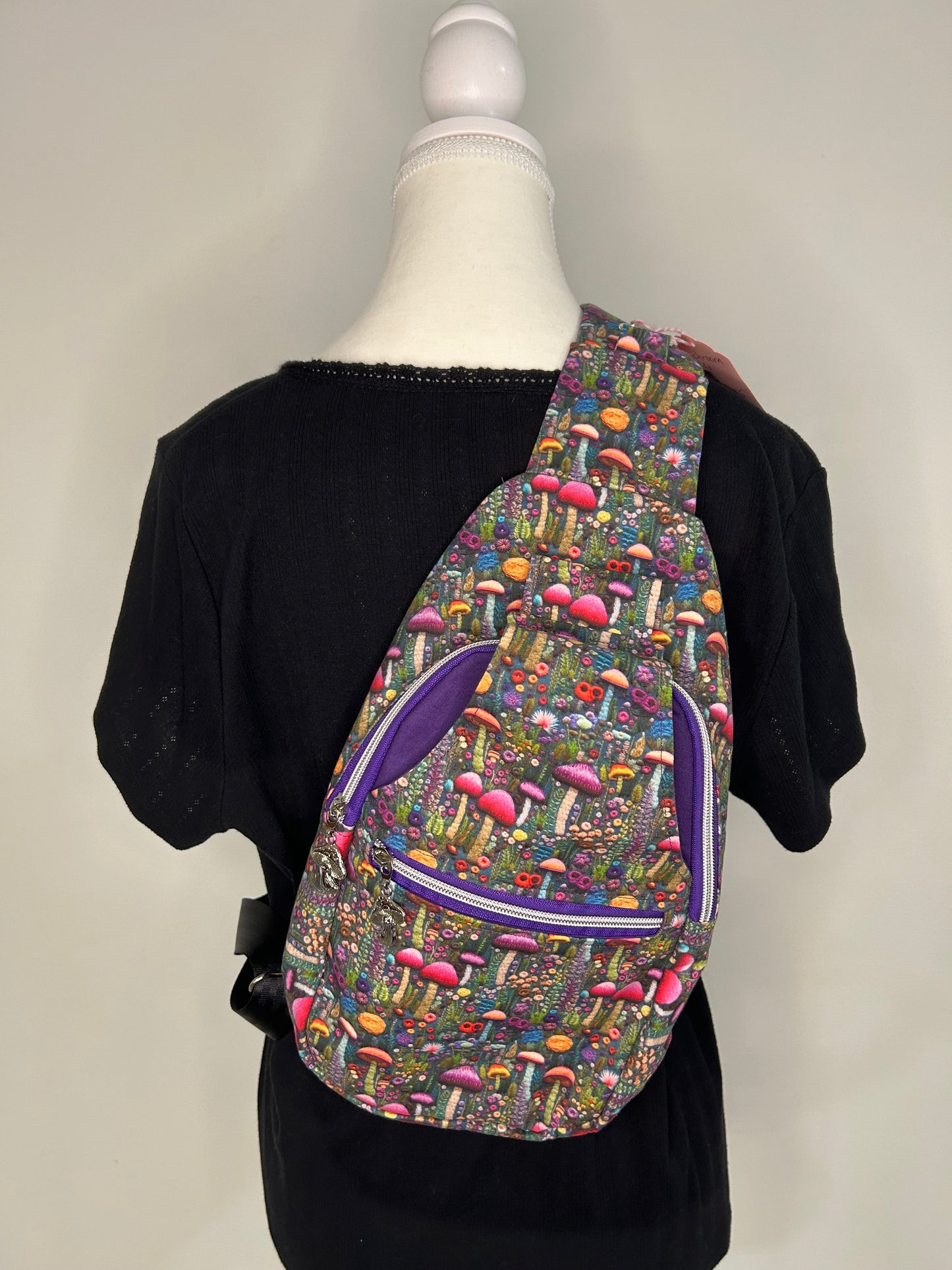 Mushroom Fields Retro Sling Bag