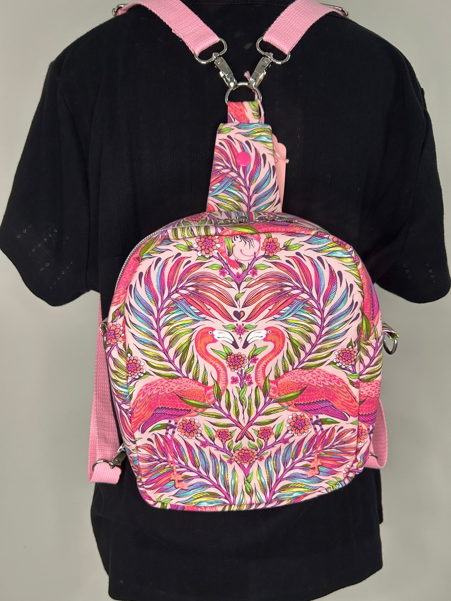 Flamingo Mingle Convertible Pebble Bag
