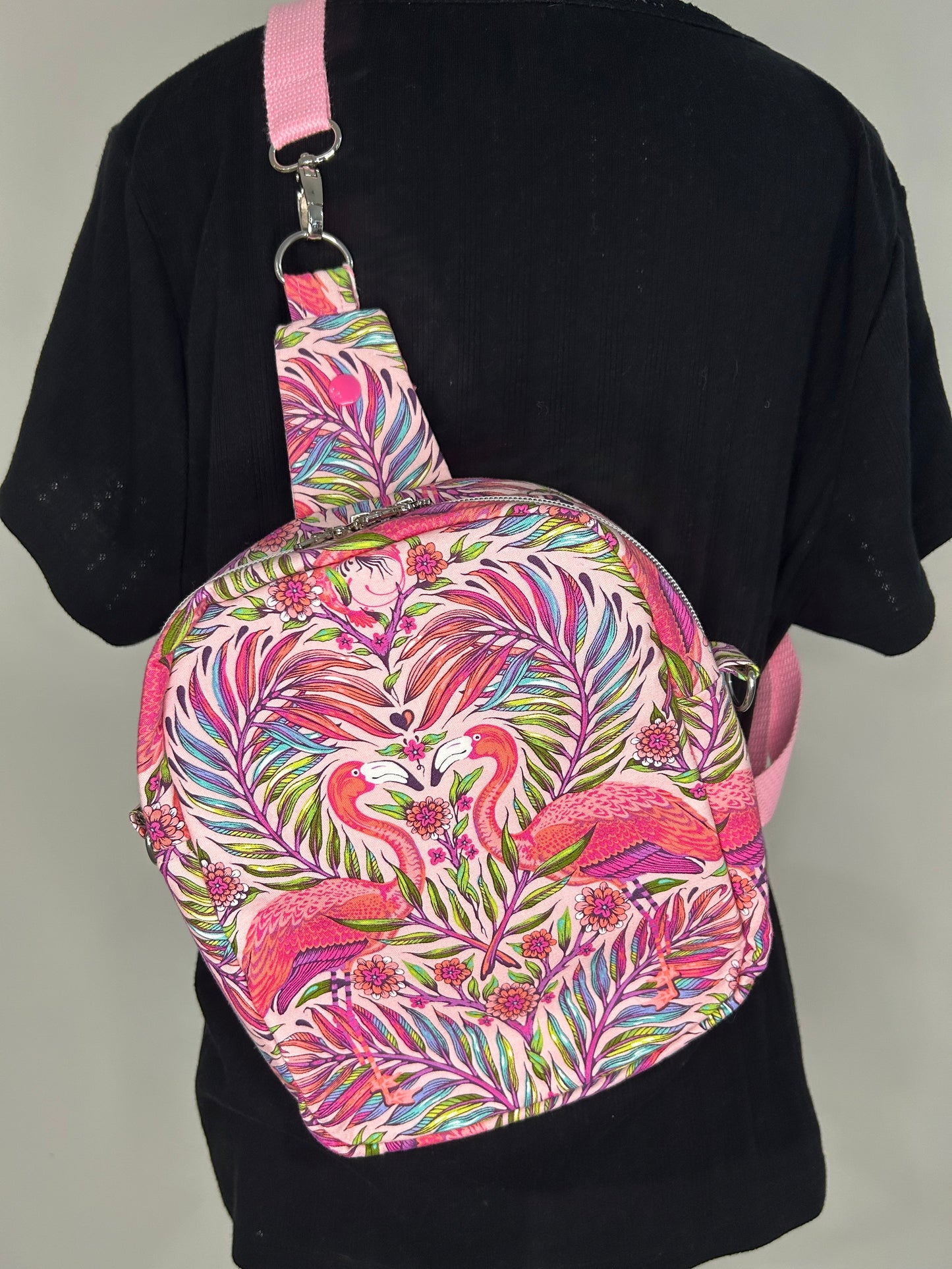 Flamingo Mingle Convertible Pebble Bag