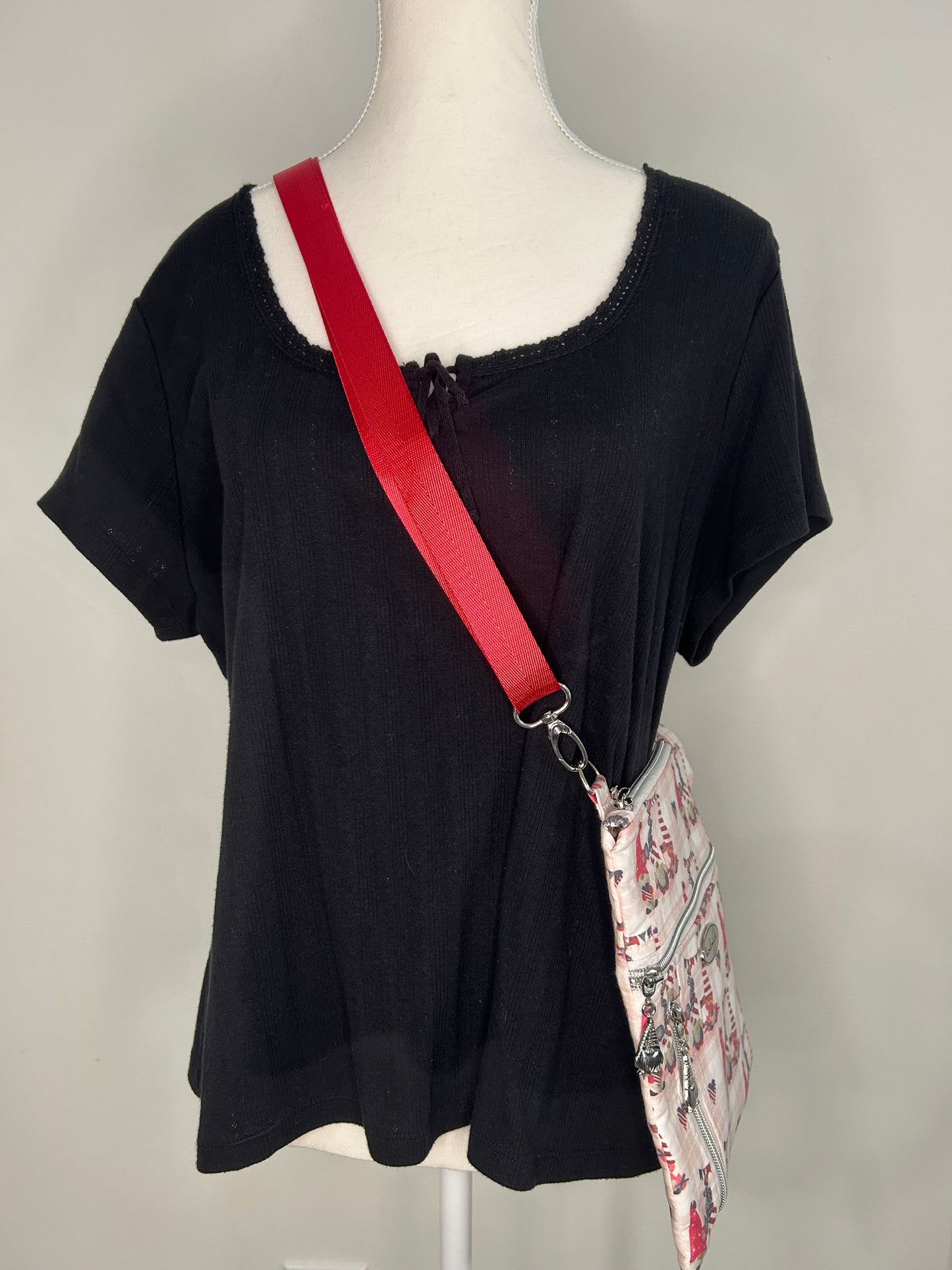 Gnome Me in the USA Triple Zip Crossbody Bag