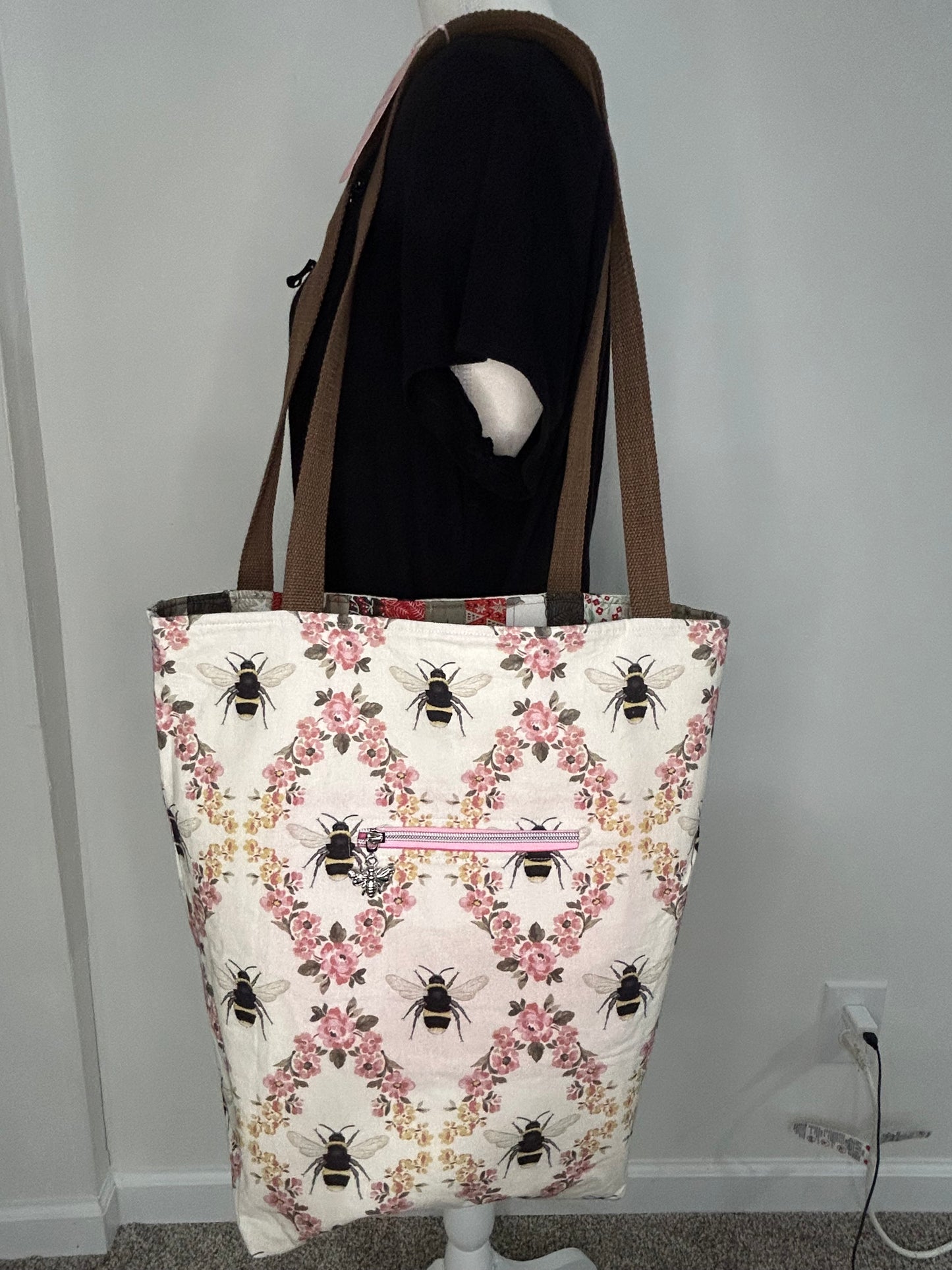 Fully Reversible Christmas and Bee Tote