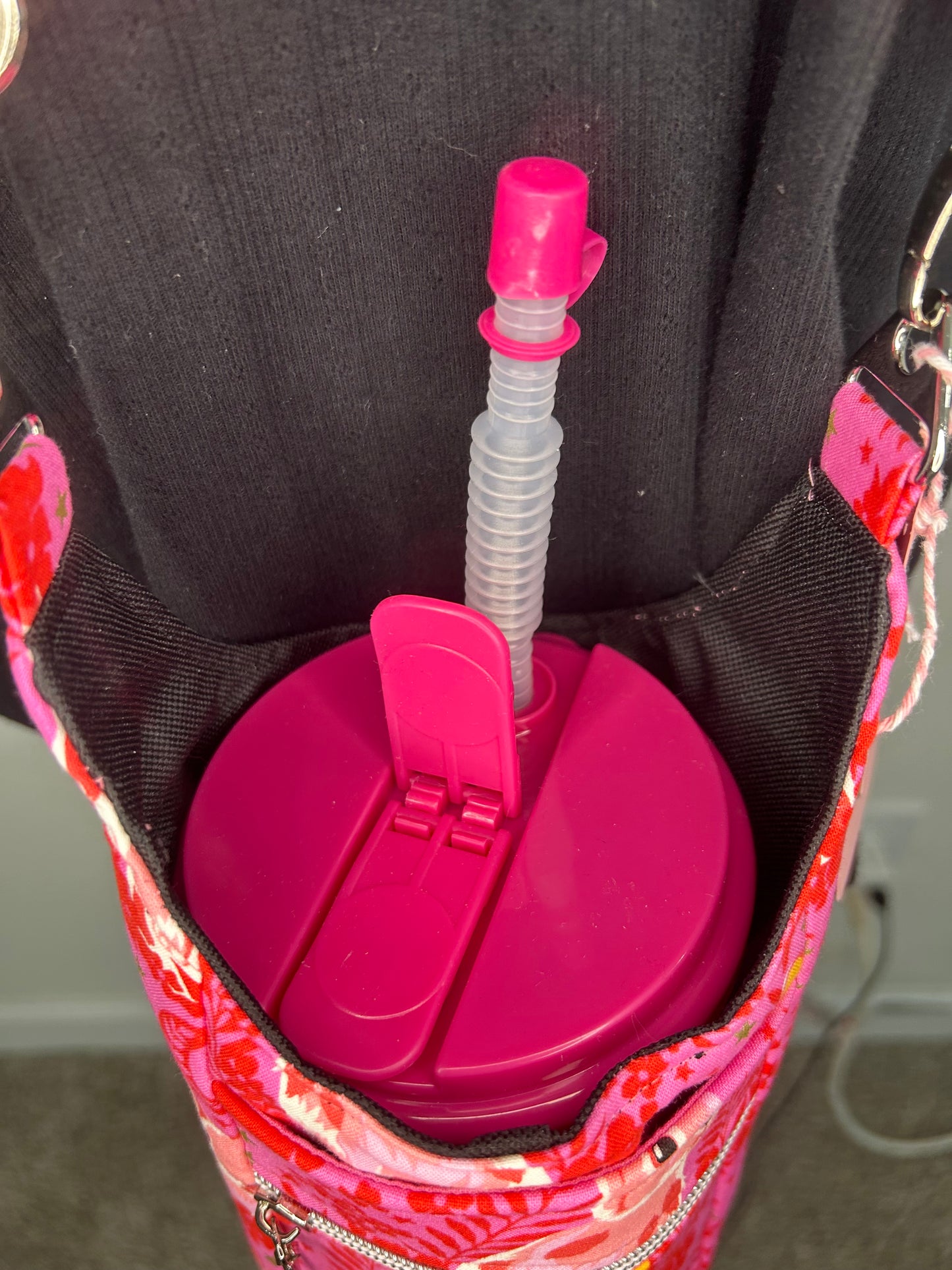 Handmade Hip Hop Hooray Rabbit Tula Pink Water Bottle Bag