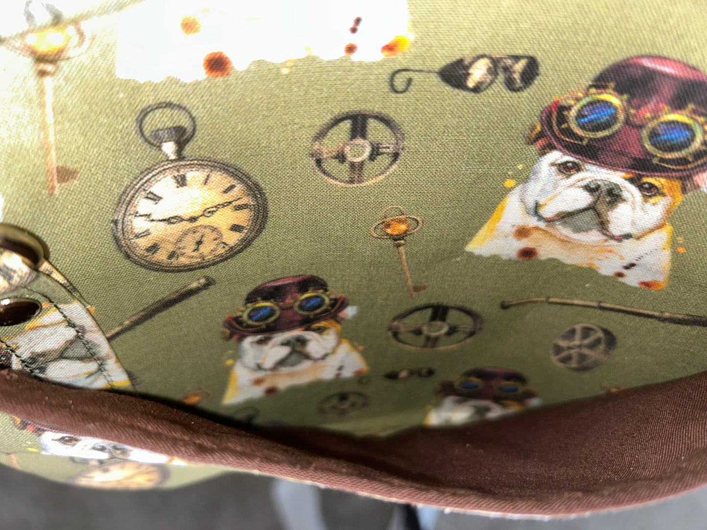 Steampunk English Bulldog Catalina Convertible Bag