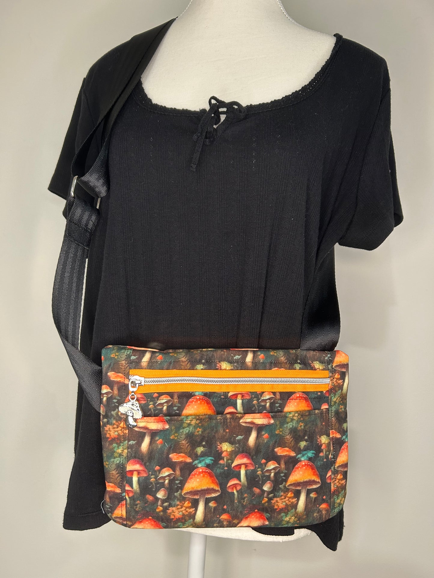 Mushroom Fields Amplector Crossbody Hip Bag