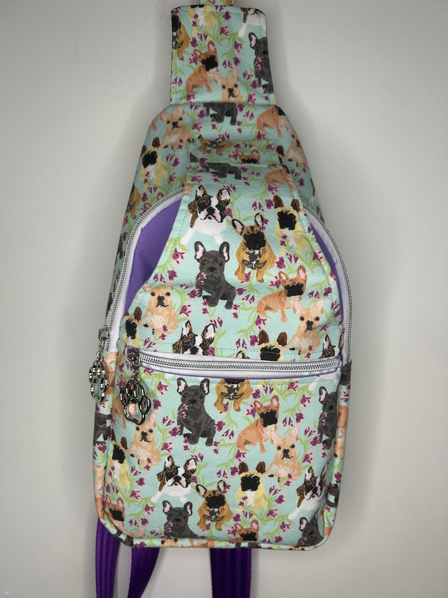 Frenchie Fields Retro Sling Backpack