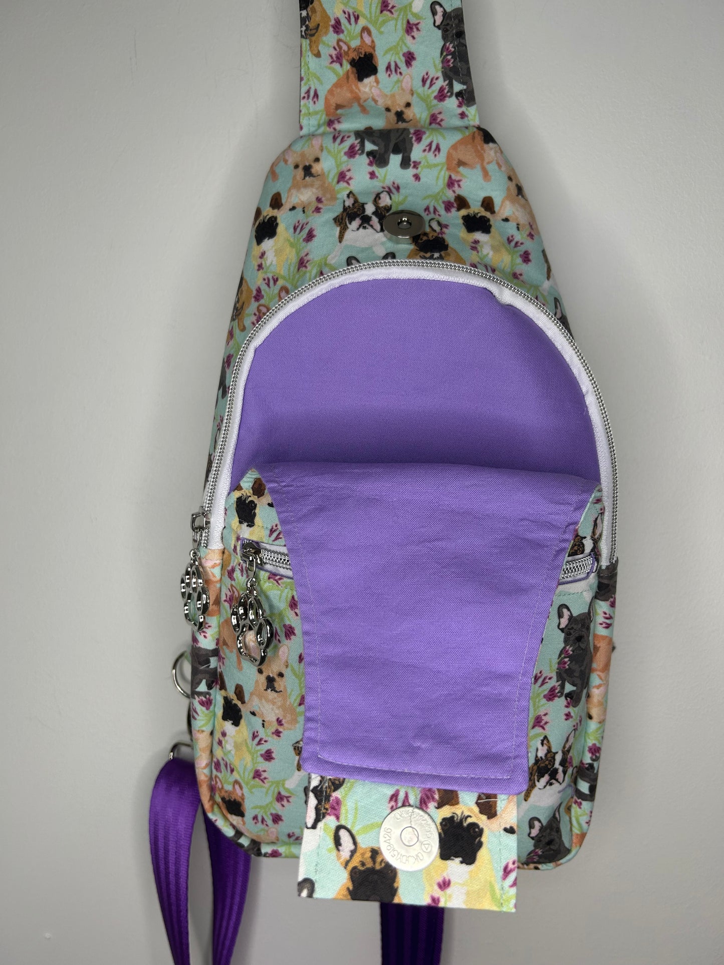 Frenchie Fields Retro Sling Backpack