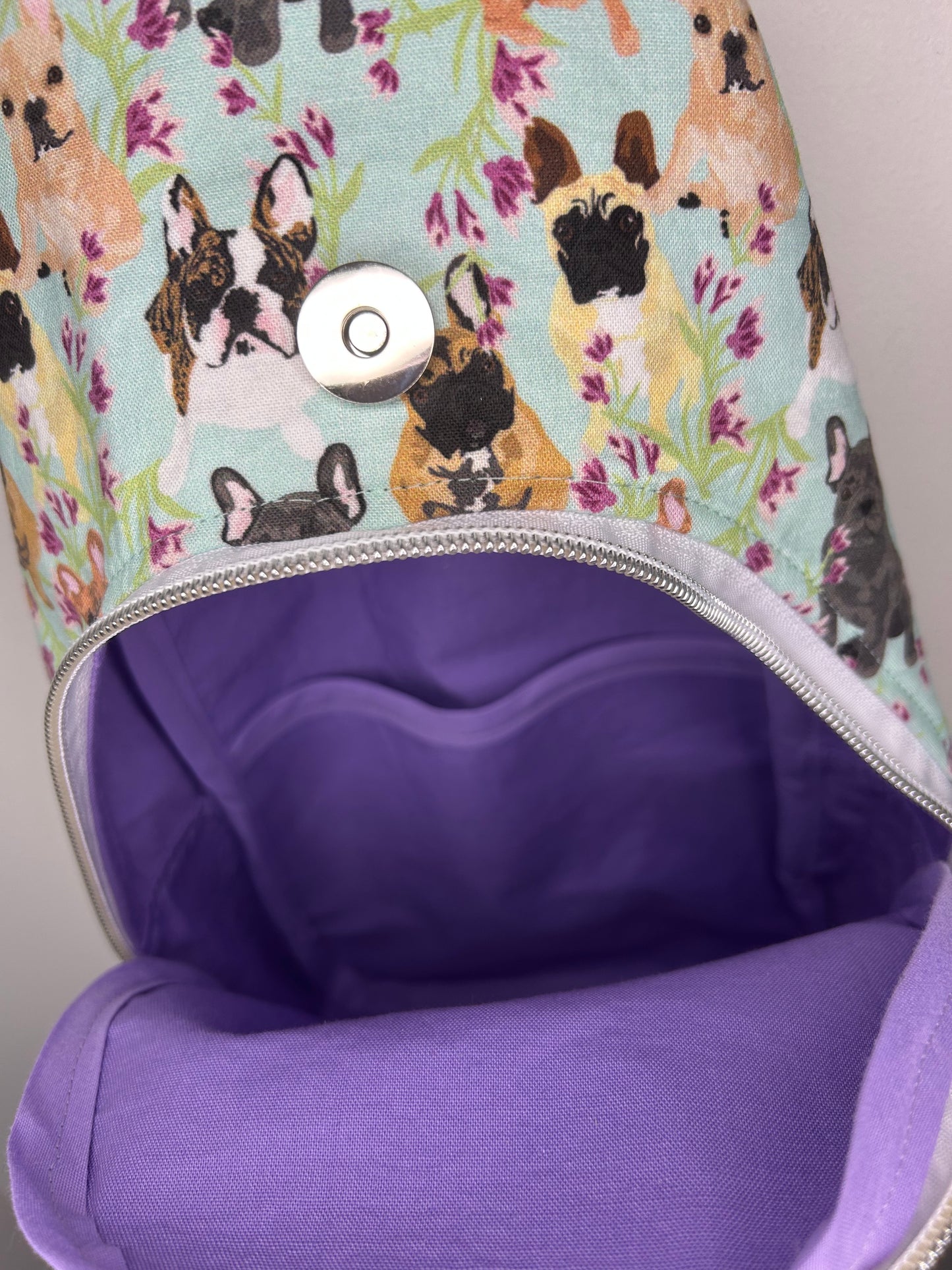 Frenchie Fields Retro Sling Backpack