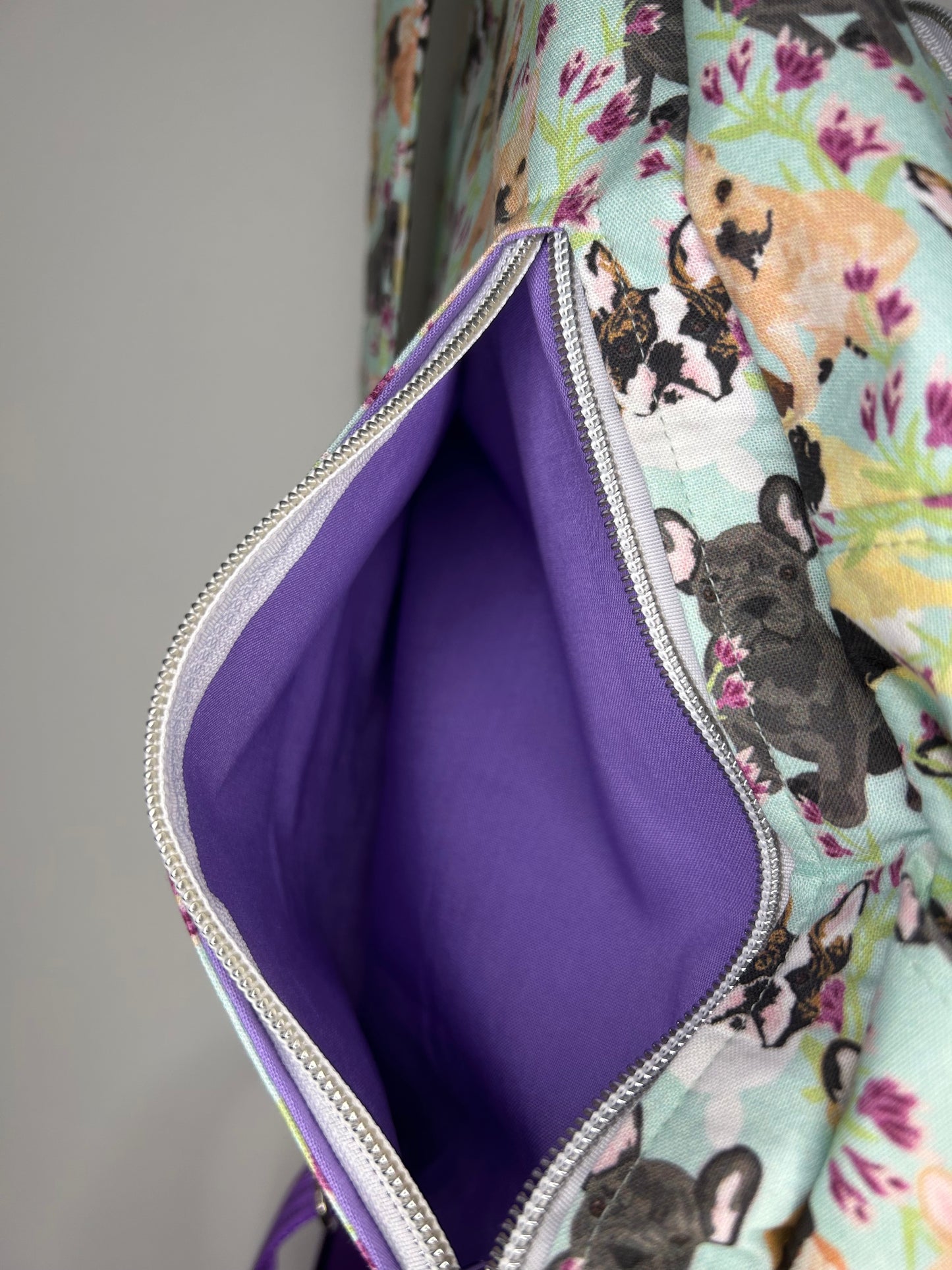 Frenchie Fields Retro Sling Backpack