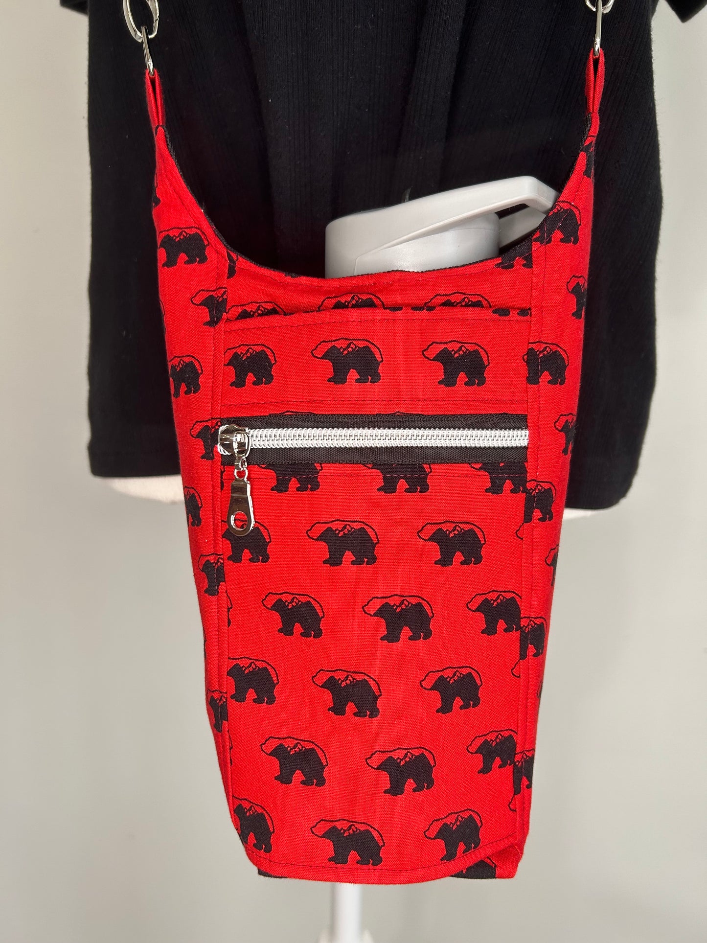 Black Bear Water Bottle Bag