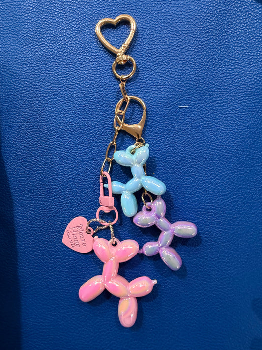 Balloon dog bag charms