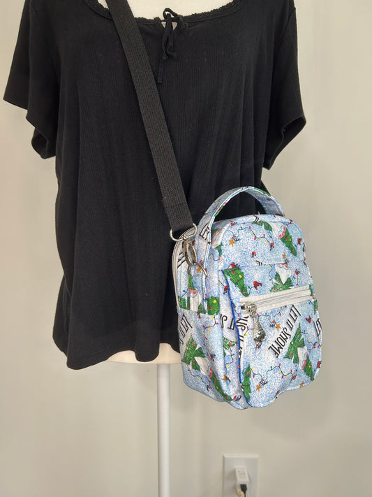 Let It Snome Tag-Along Crossbody Purse Bag