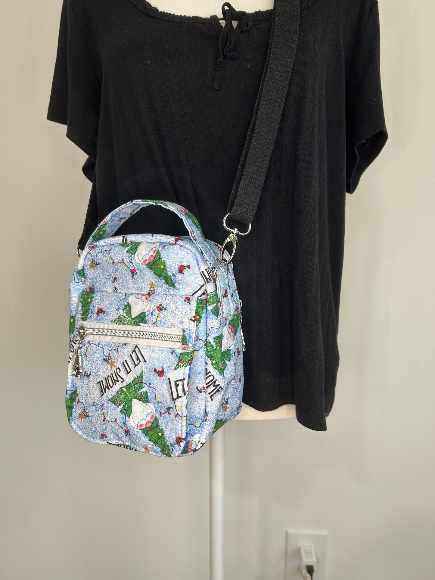 Let It Snome Tag-Along Crossbody Purse Bag
