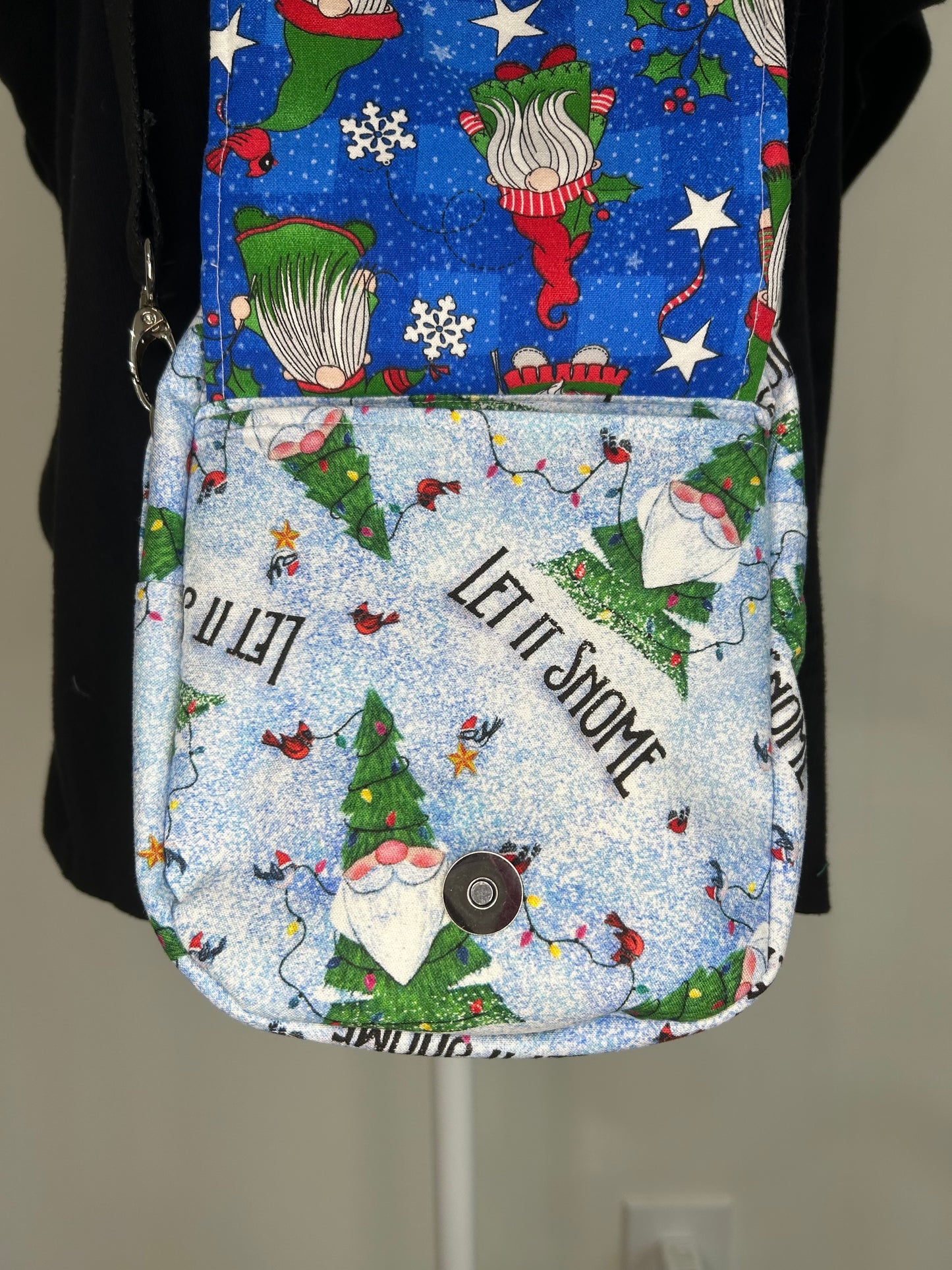Let It Snome Tag-Along Crossbody Purse Bag