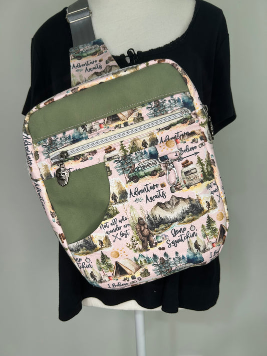 I Believe In Bigfoot Reporter Sling Backpack