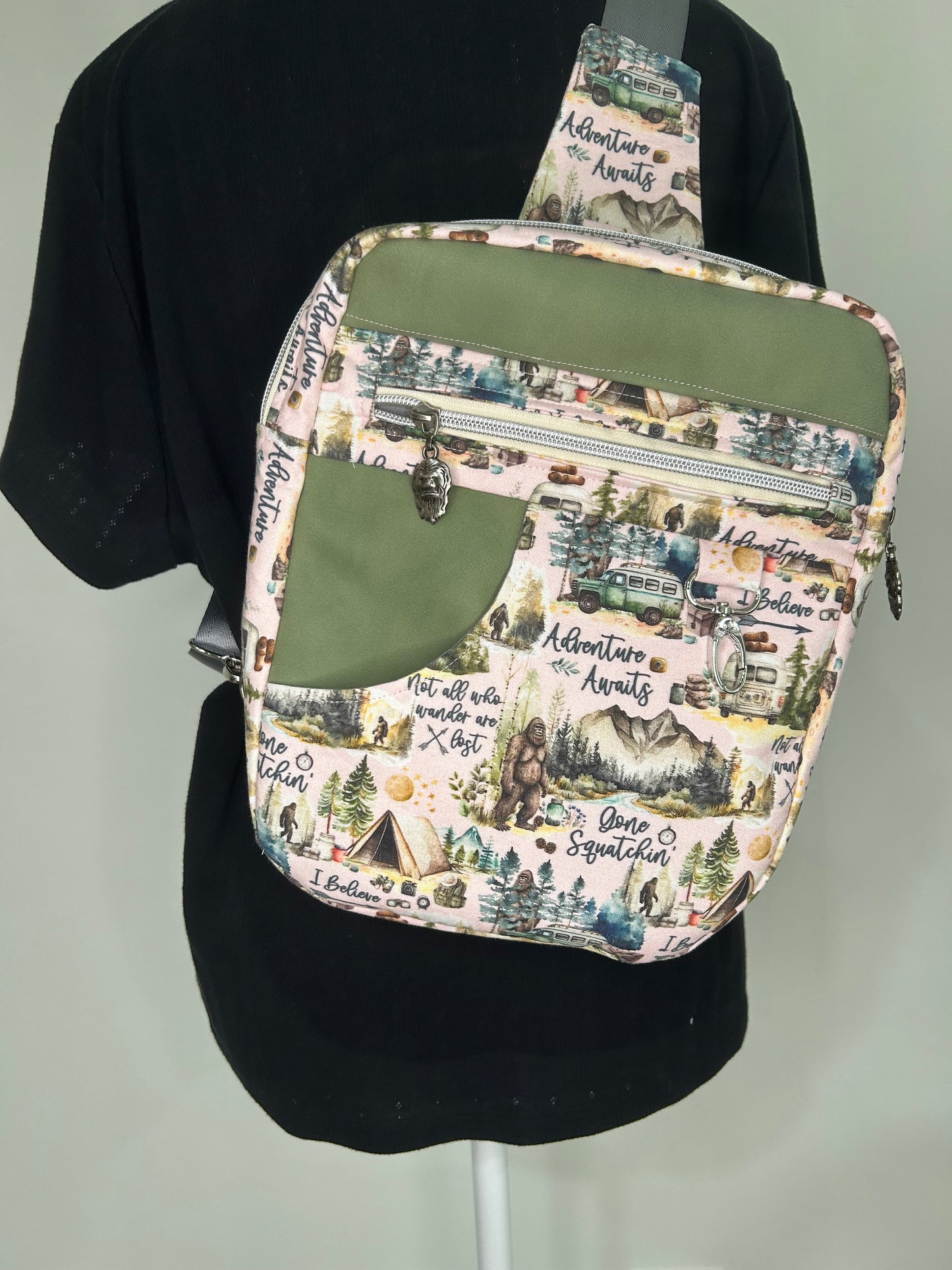 I Believe In Bigfoot Reporter Sling Backpack