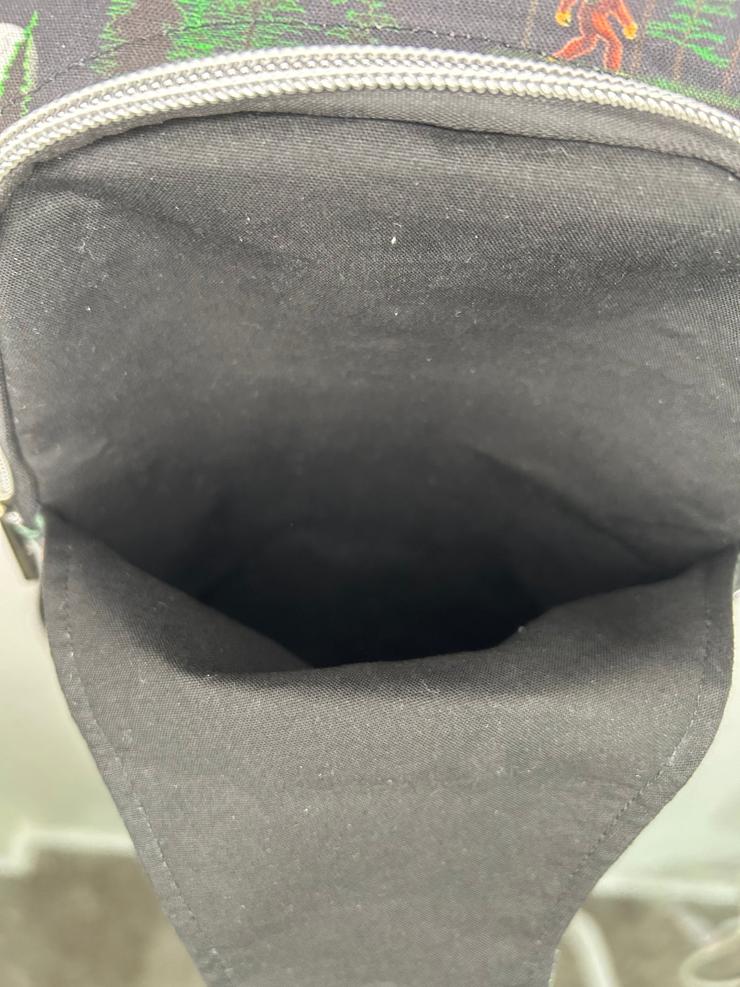 Moonlight Walk With Sasquatch Retro Sling Backpack