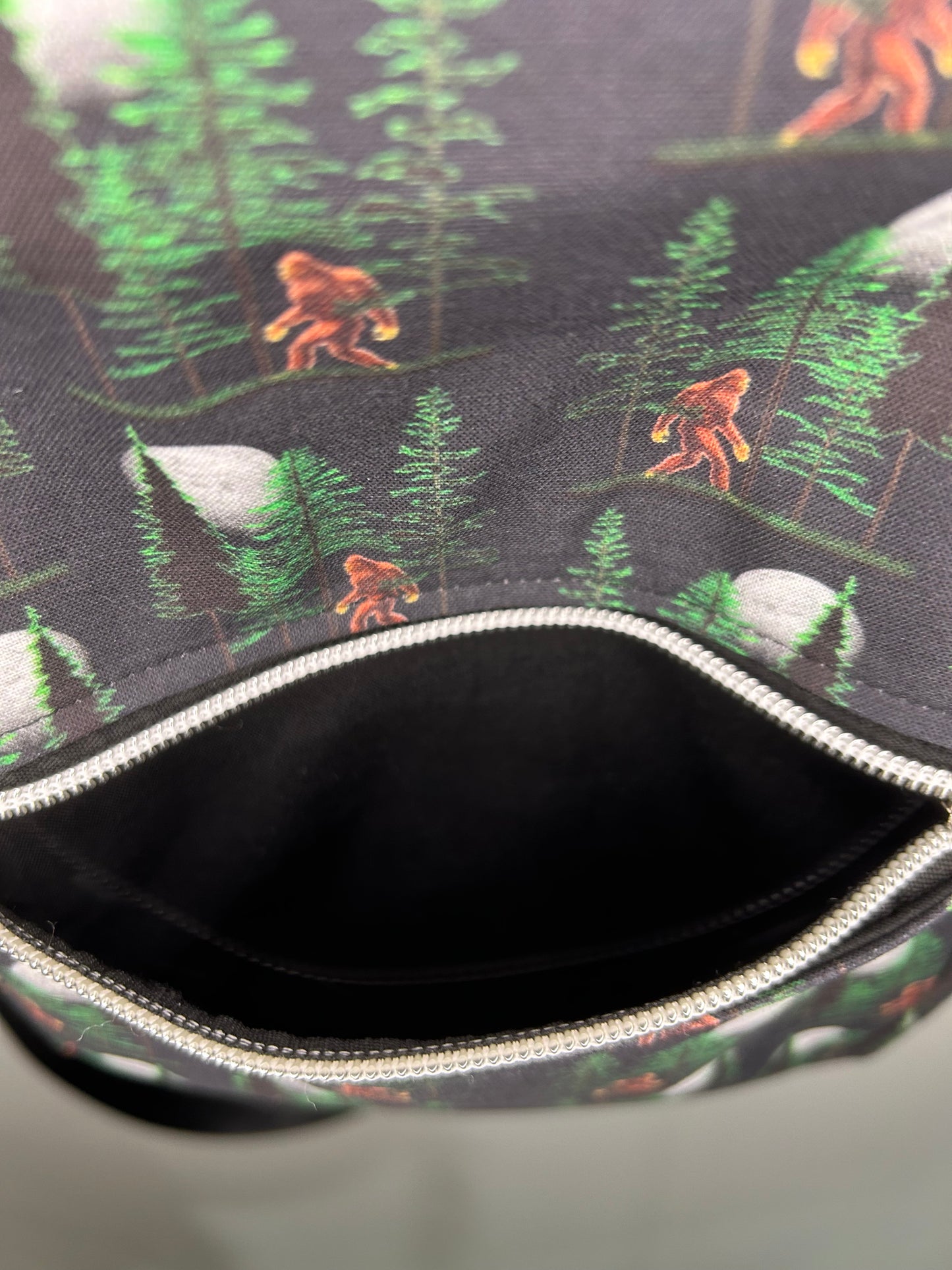 Moonlight Walk With Sasquatch Retro Sling Backpack