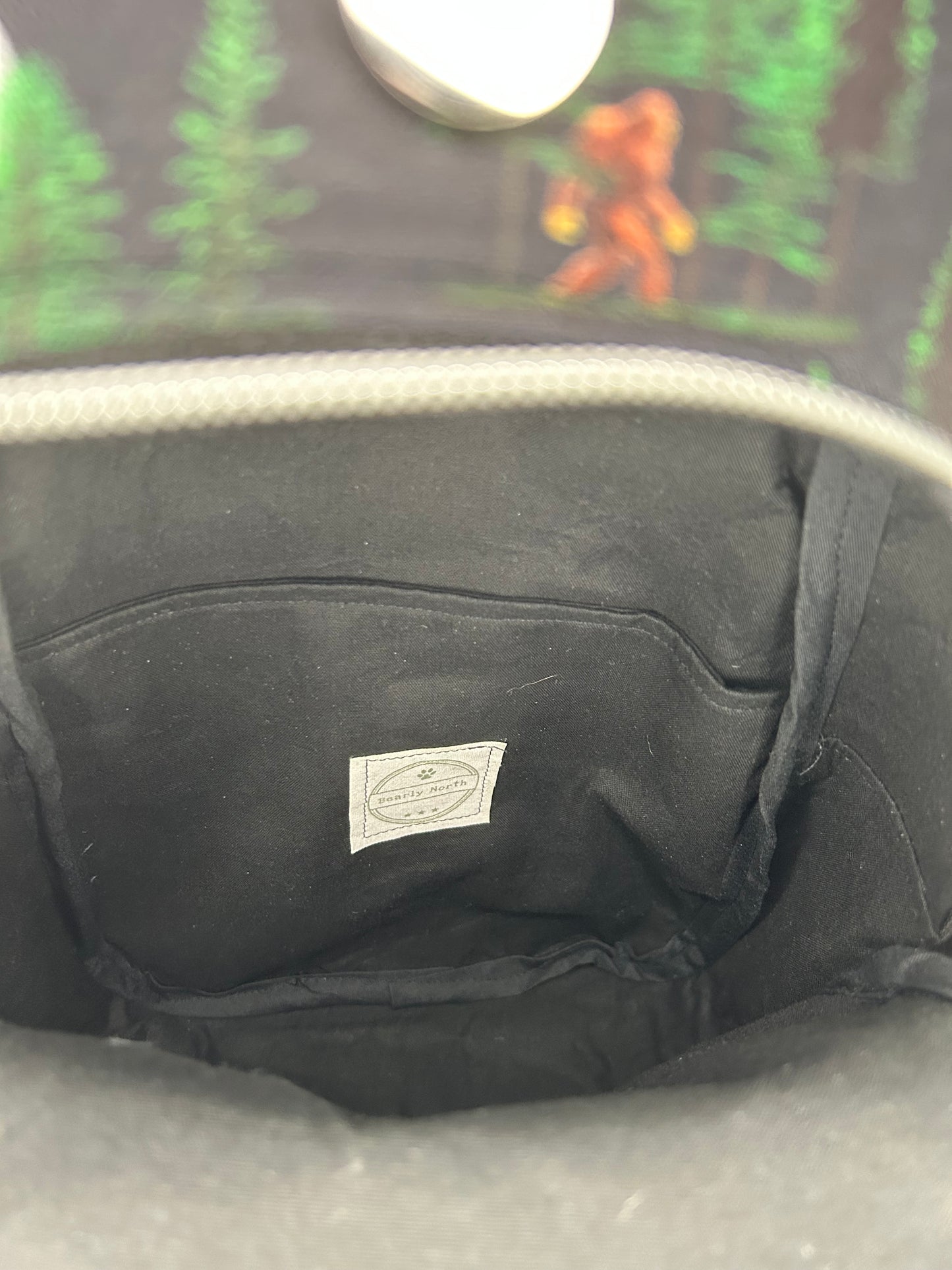 Moonlight Walk With Sasquatch Retro Sling Backpack