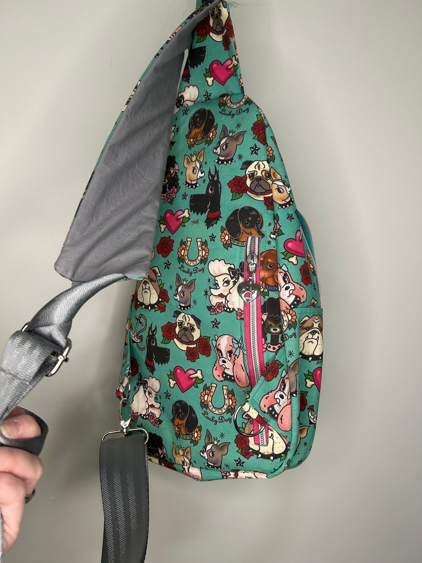 Fluffy Pups Retro Backpack Sling Bag