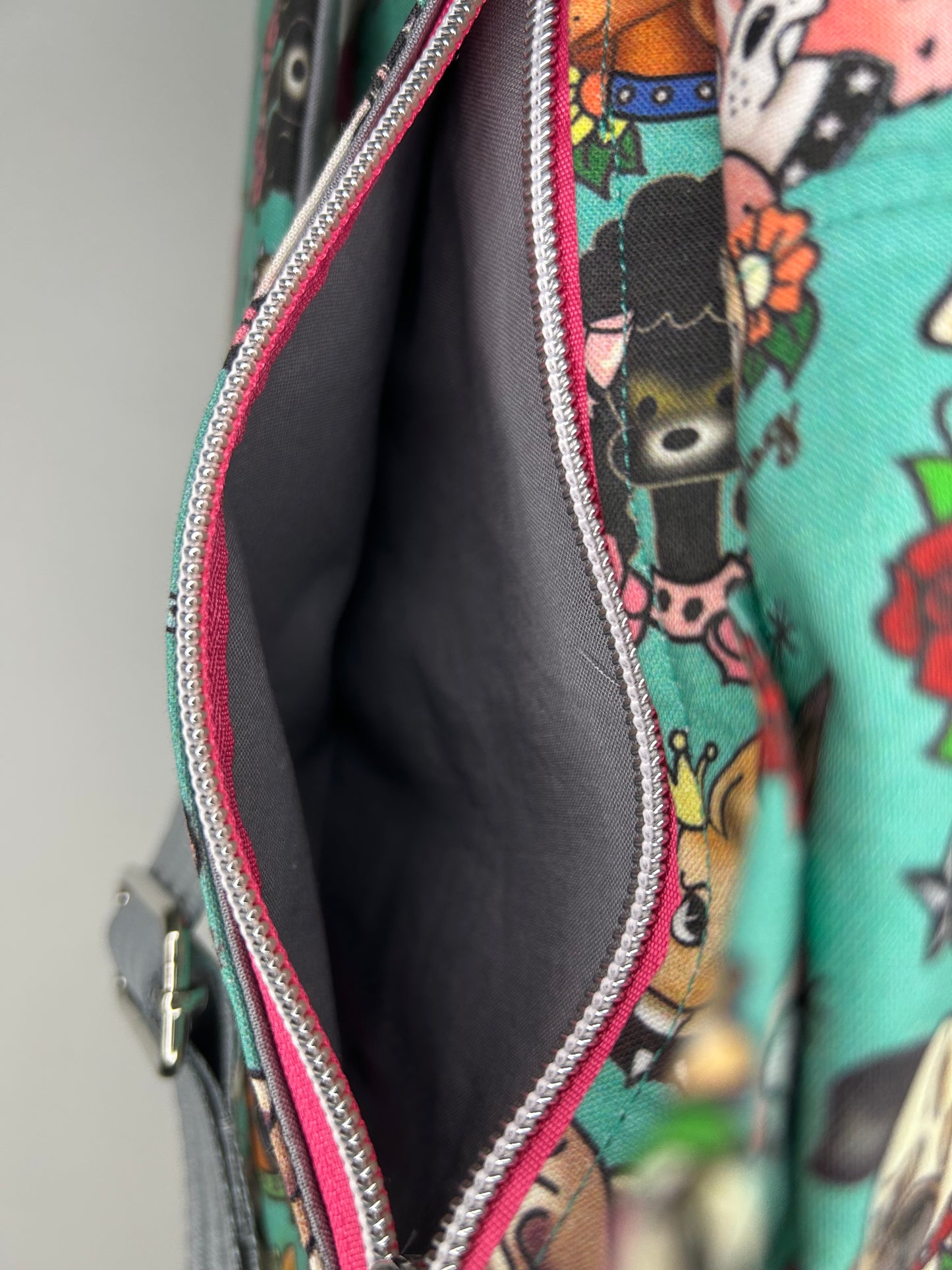 Fluffy Pups Retro Backpack Sling Bag