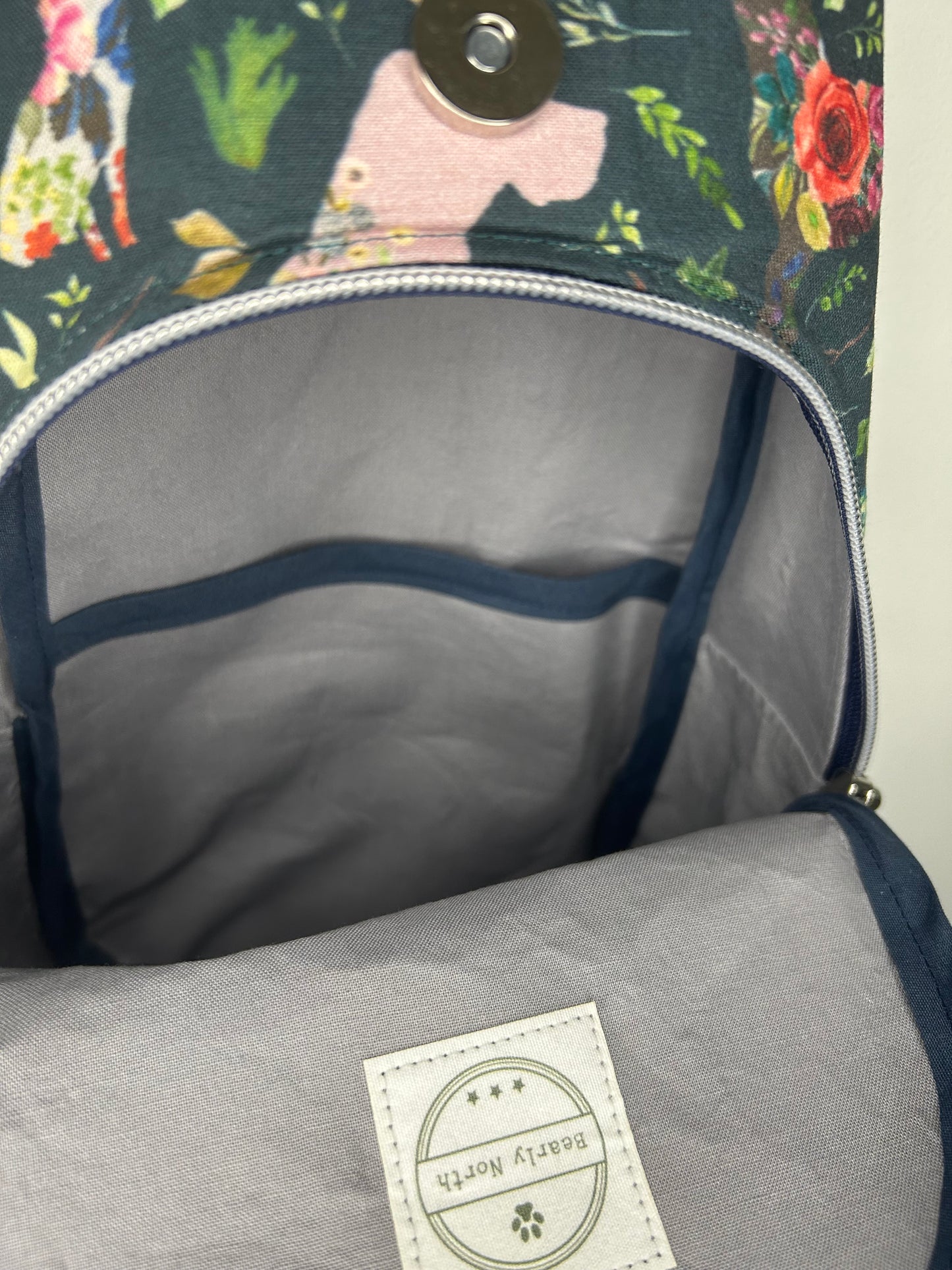Floral Pups Retro Sling Bag