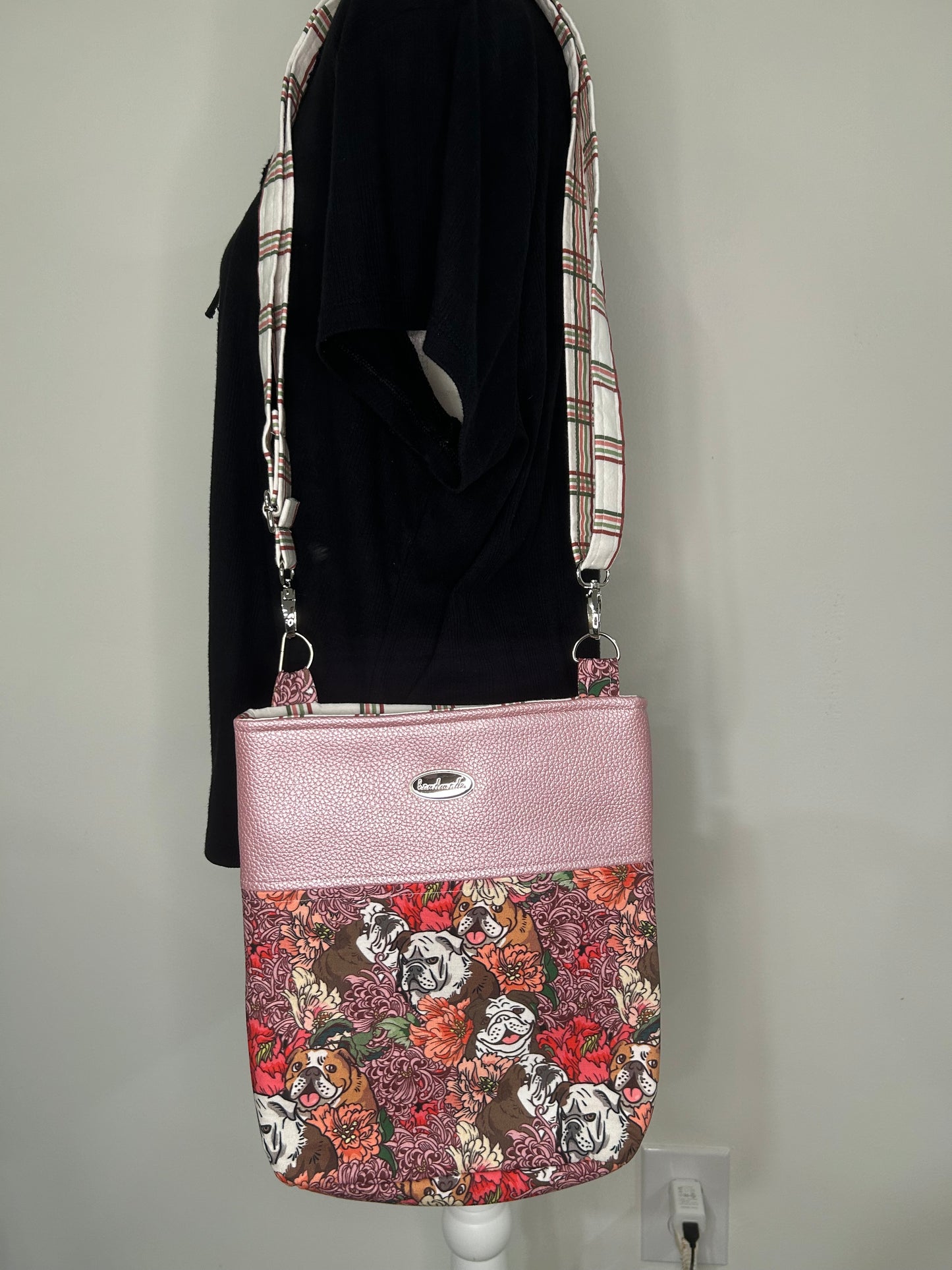 Handmade Bulldog Garden Crossbody Bag