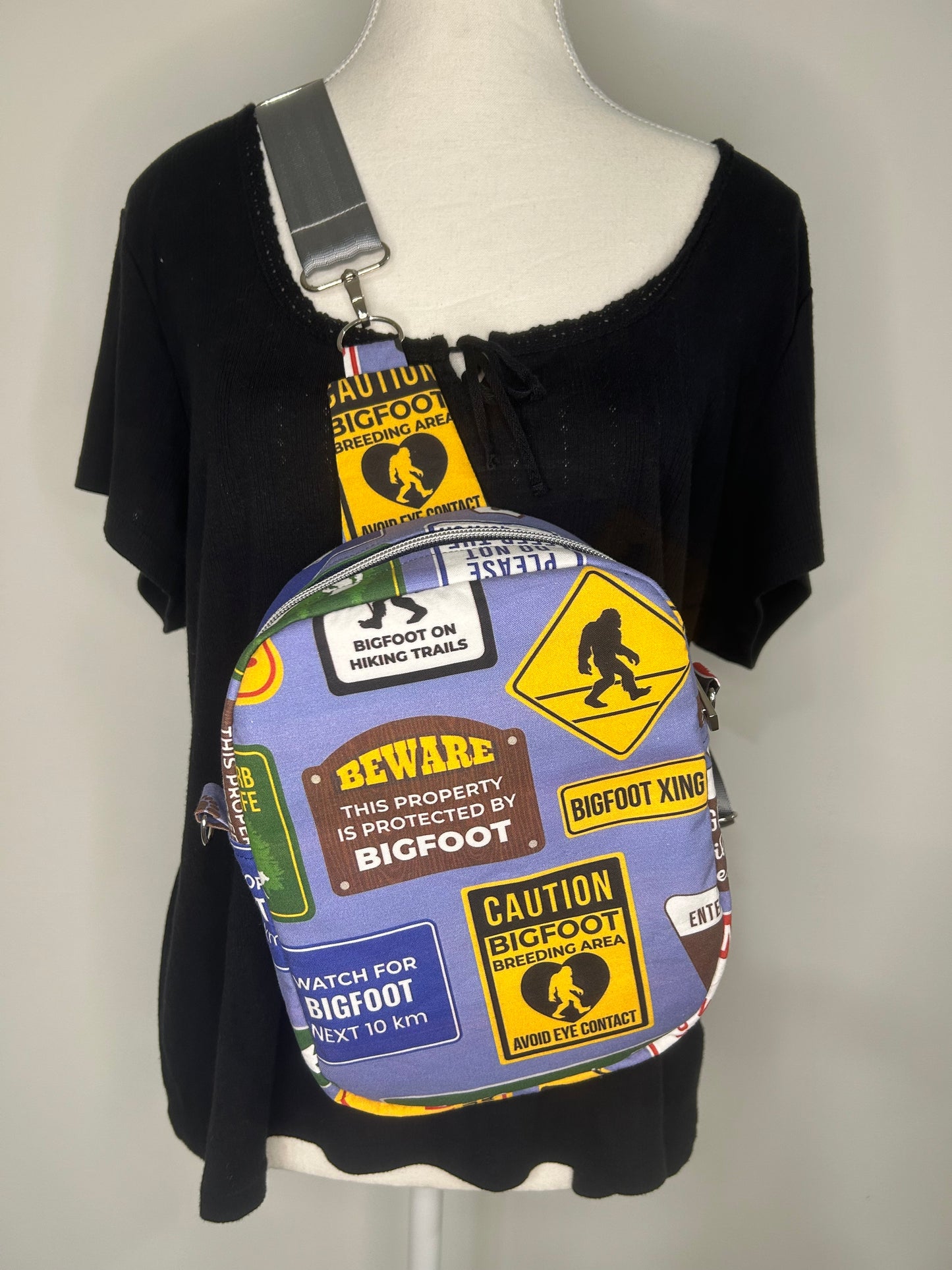 Beware of Bigfoot Pebble Convertible Bag