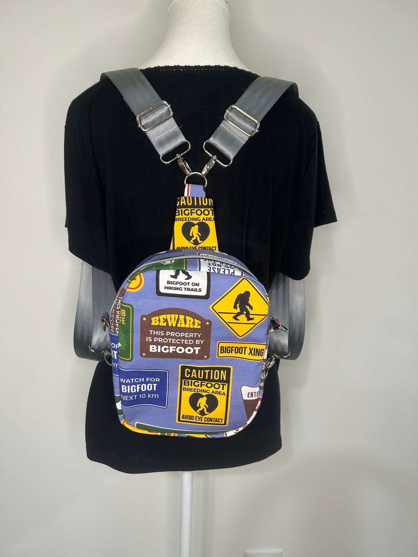 Beware of Bigfoot Pebble Convertible Bag