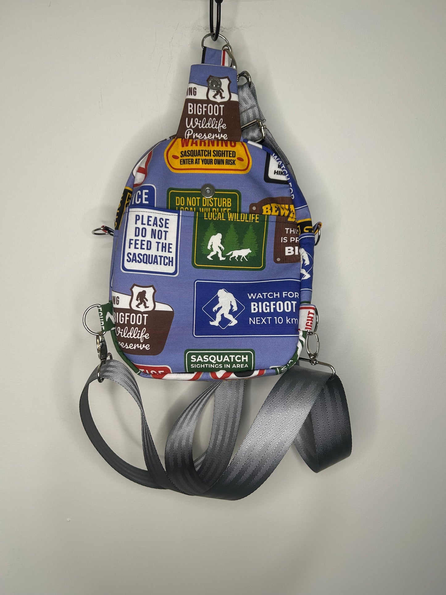 Beware of Bigfoot Pebble Convertible Bag