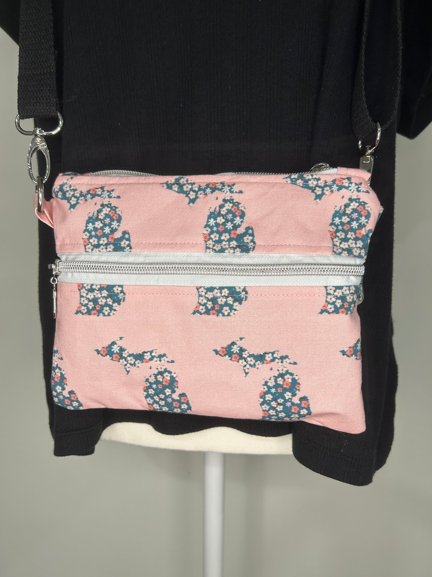 Handmade Michigander Mini Zippy Crossbody Bag