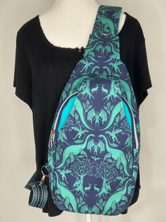 Handmade Cryptid Friends Retro Sling Bag