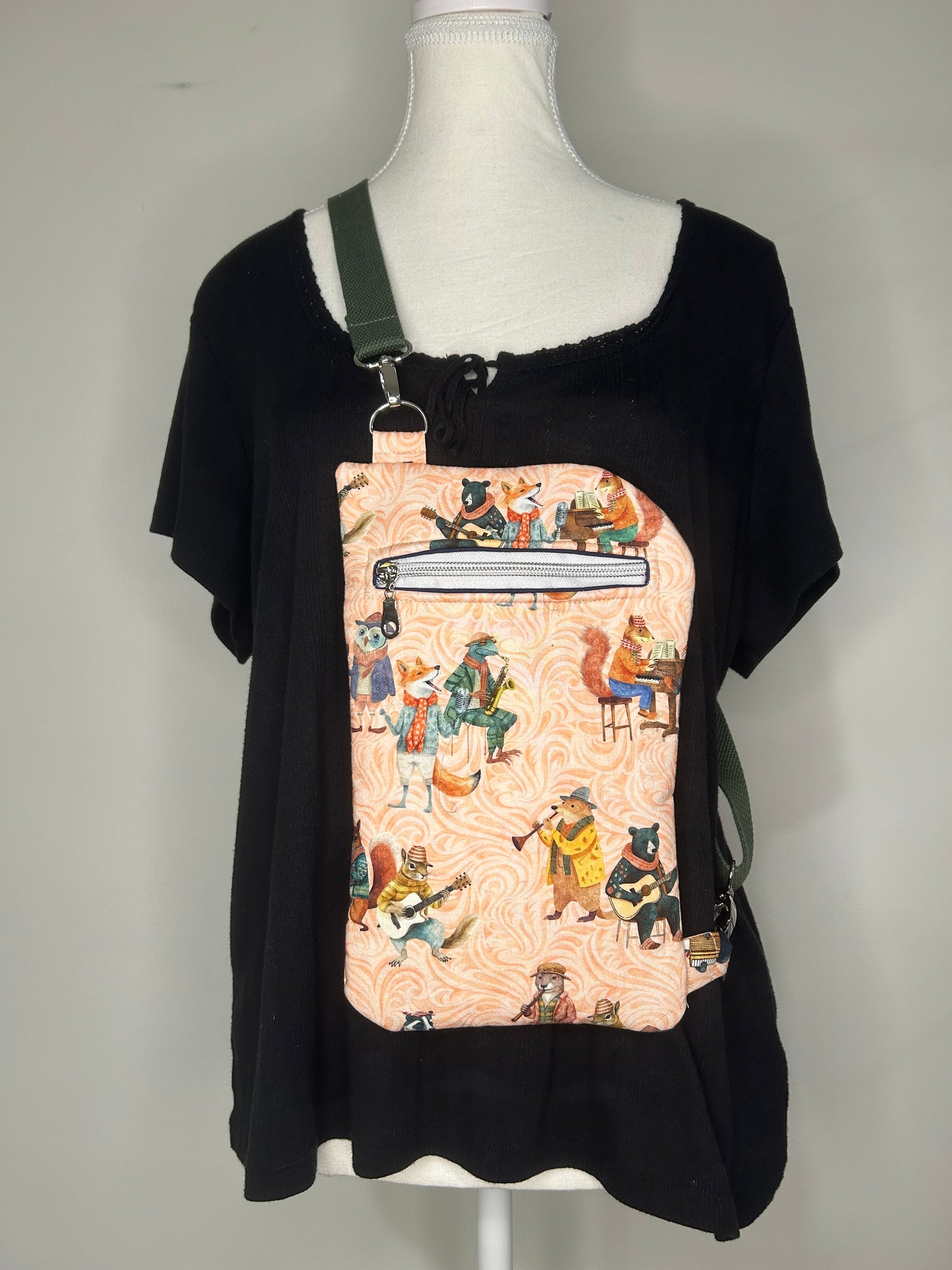 Handmade Singing Woodland Animals Globetrot Travel Sling