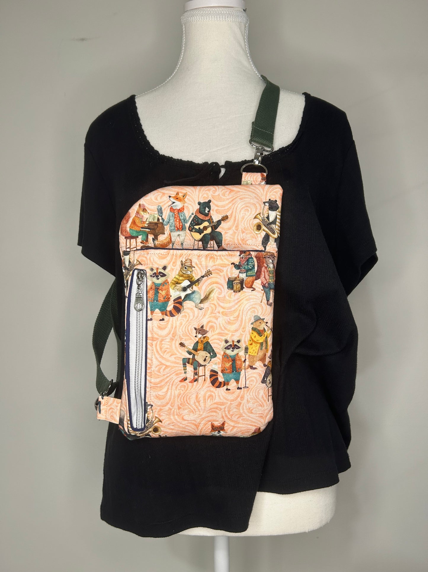 Handmade Singing Woodland Animals Globetrot Travel Sling