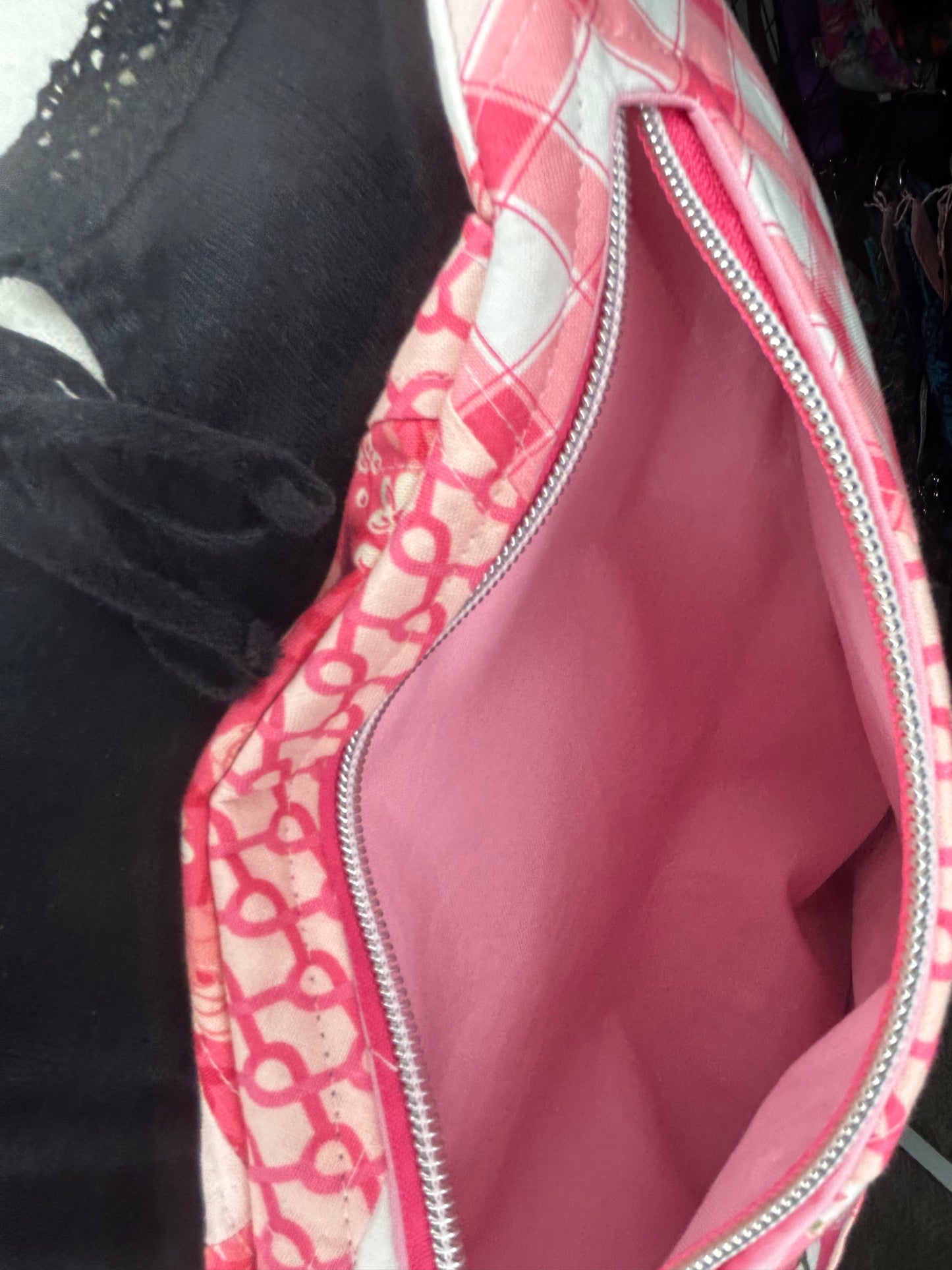 Handmade Quilted Breast Cancer Warrior Traveler Sling Bag