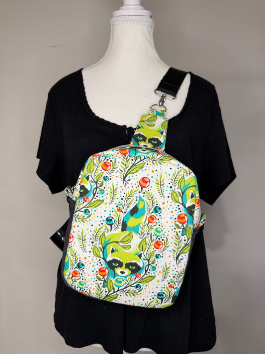 Extremely rare Tula Pink All Stars Raccoon Pebble Convertible Sling Bag