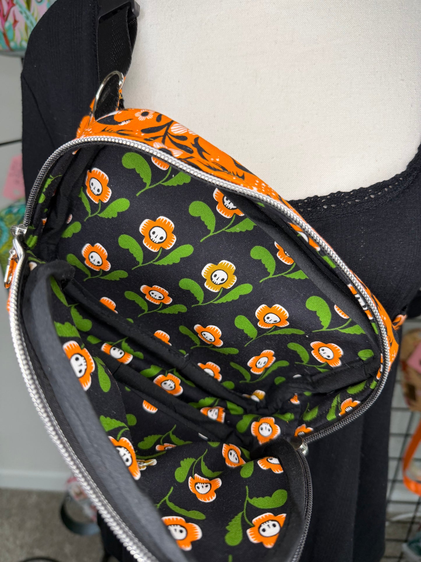 Witchy Kitties Small Louie Sling to waist bag