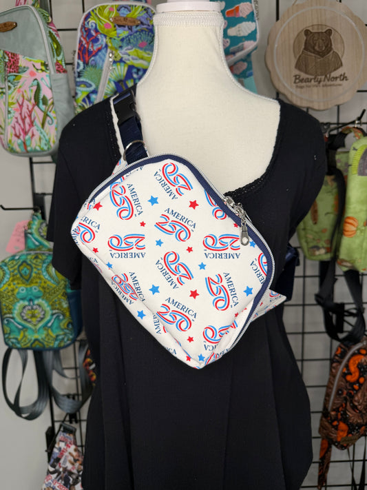 America 250 Small Louie Sling to waist bag