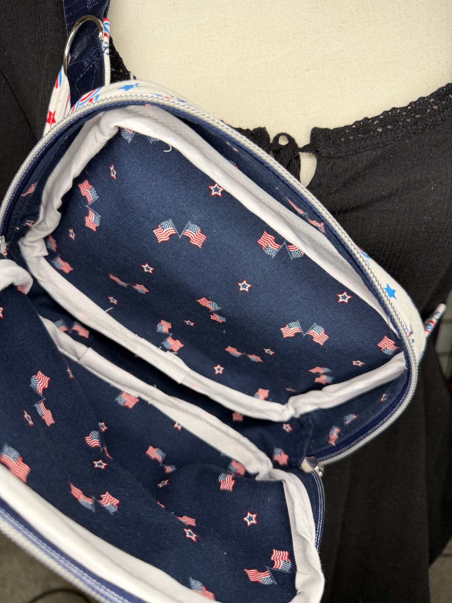 America 250 Small Louie Sling to waist bag