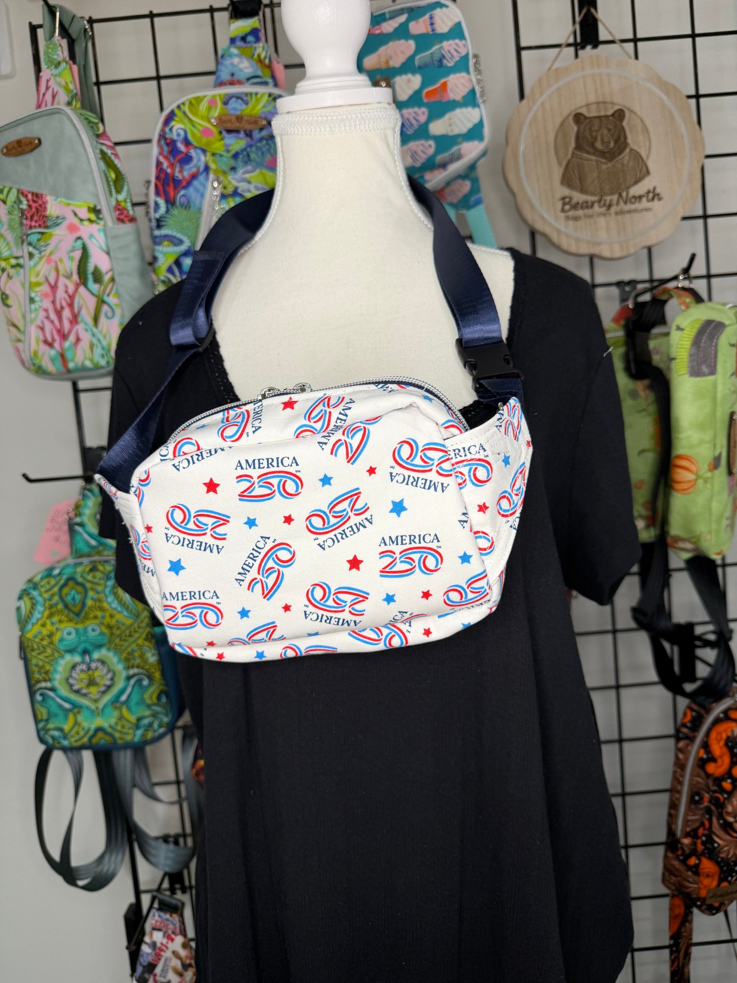 America 250 Small Louie Sling to waist bag