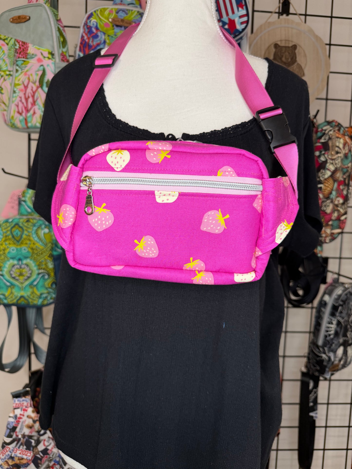 Ruby Star Society Strawberries 🍓 Small Louie Sling to Waist Bag